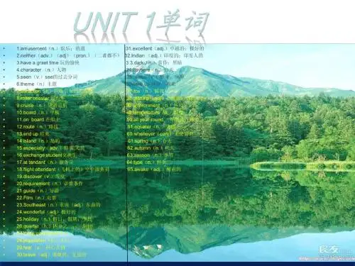 鲁教版八年级下Unit 1-2单词