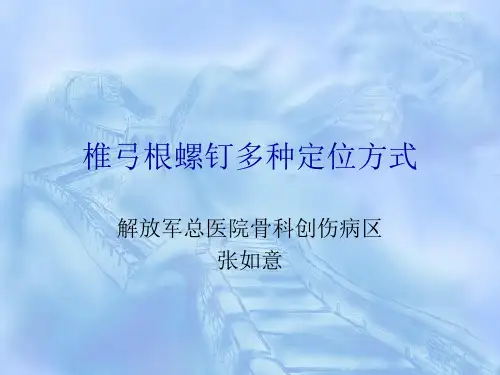 椎弓根螺钉的定位方式ppt课件