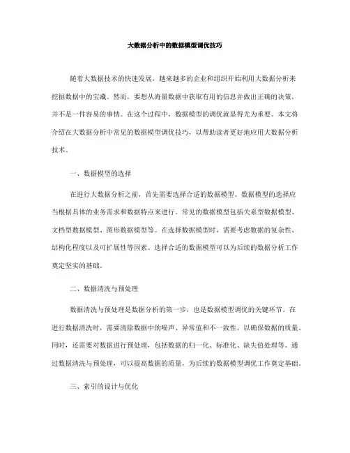 大数据分析中的数据模型调优技巧(四)