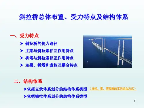 斜拉桥总体布置、受力特点及结构体系