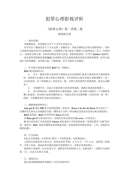 犯罪心理影视评析
