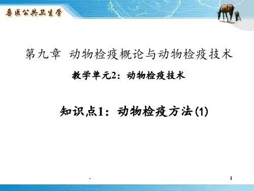 动物检疫技术PPT课件