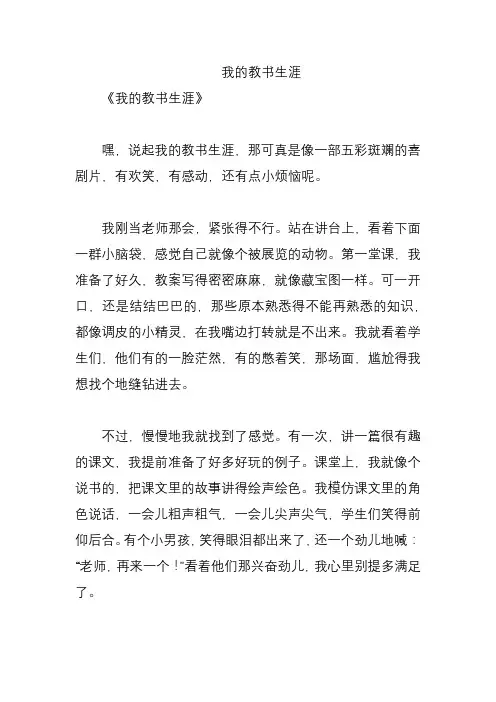 我的教书生涯