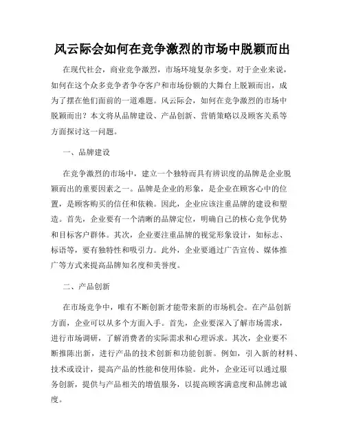 风云际会如何在竞争激烈的市场中脱颖而出