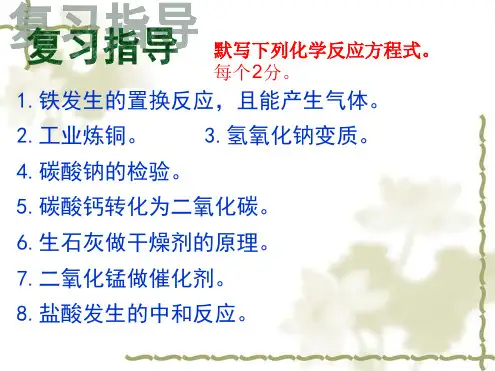 中考化学专题复习物质成分的实验探究共16张