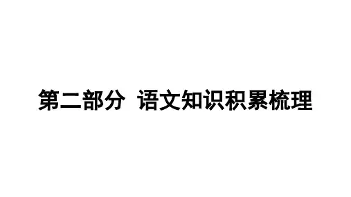 中考语文知识积累梳理专题二 词语的理解与运用 关联词辨析