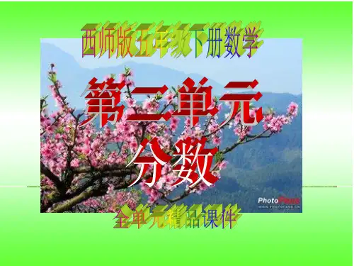 西师版五年级下册数学第二单元《分数》全单元精品课件