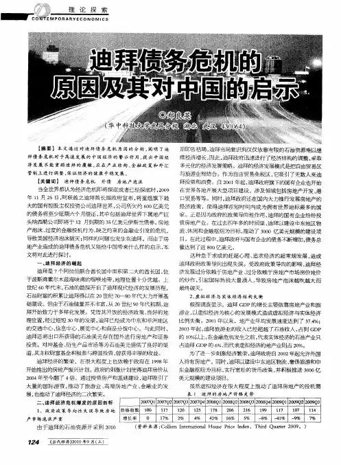 迪拜债务危机的原因及其对中国的启示