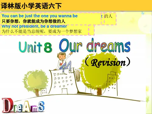 译林版小学英语六年级下6BUnit8Our dreams复习课件