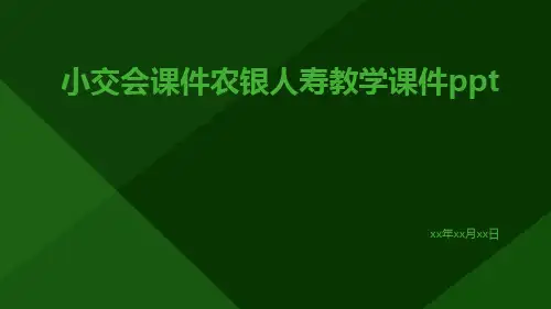 小交会课件农银人寿教学课件ppt