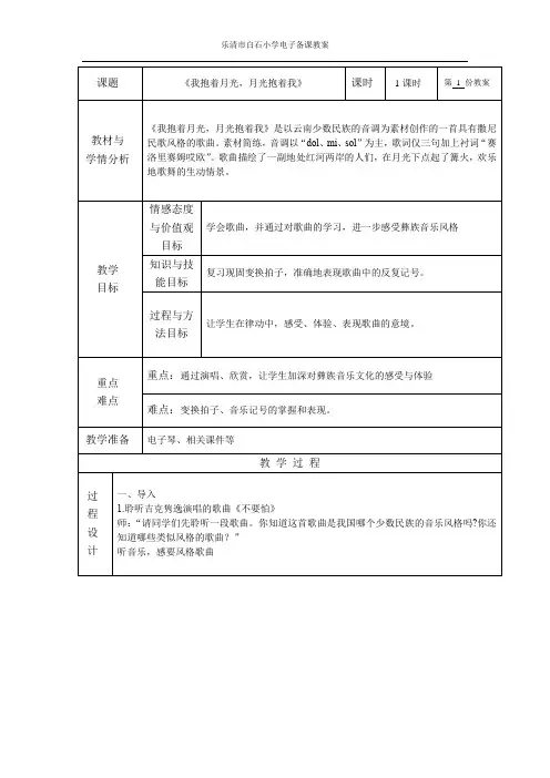 小学音乐人音课标版(简谱)六年级下册(2013)_第二课第二课时 公开课