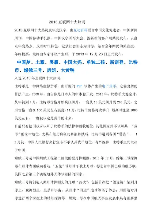 2013网络热词