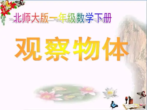 (精选)一年级数学下册第2单元《观察物体》 优秀课件6北师大版