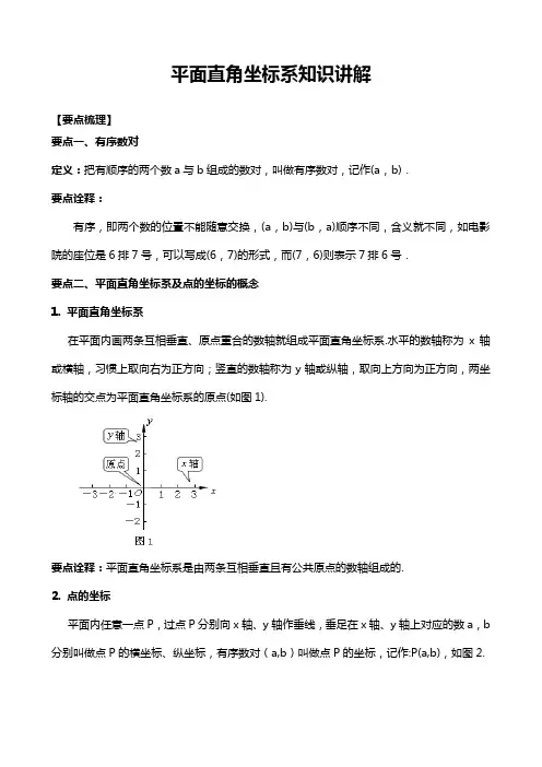 平面直角坐标系知识讲解