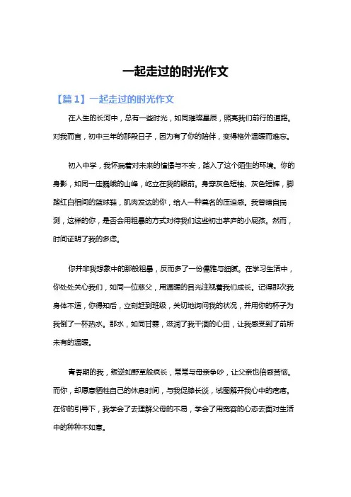 一起走过的时光作文