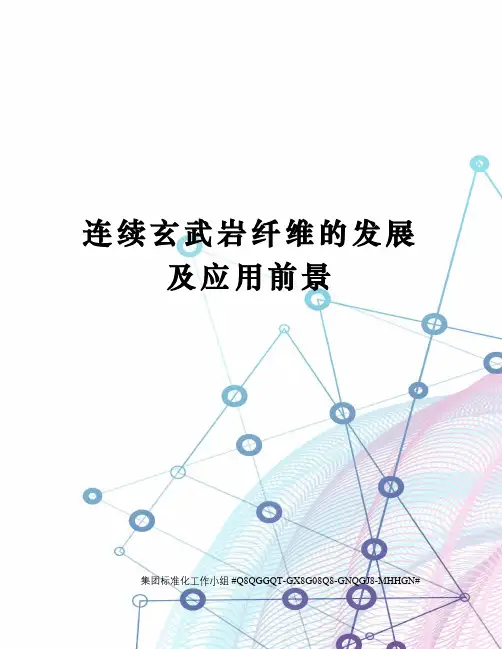 连续玄武岩纤维的发展及应用前景精修订