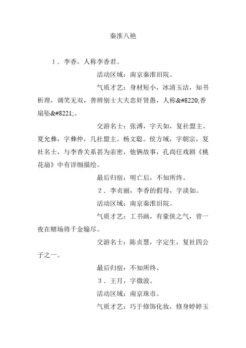 秦淮八艳