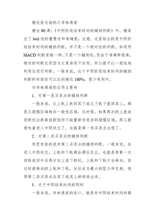 缠论技术指标之布林通道