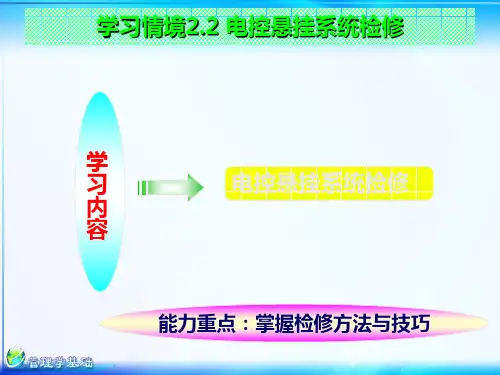 汽车底盘电控系统检修课件：汽车电控悬挂检修