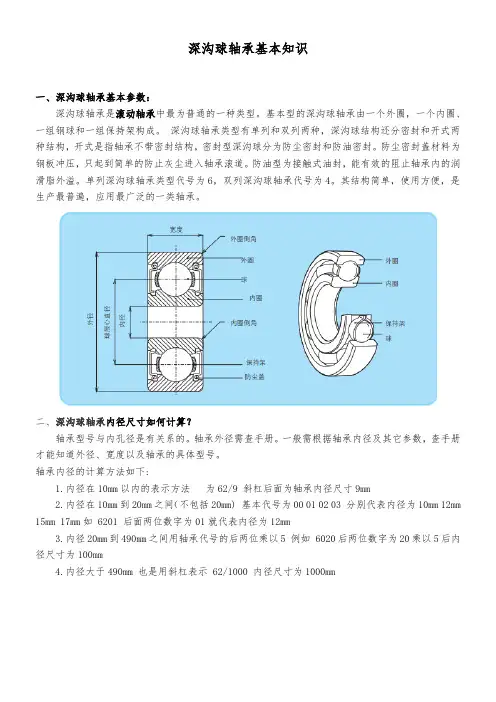 深沟球轴承基本知识