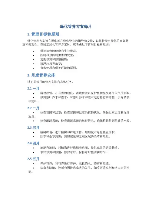 绿化管养方案每月