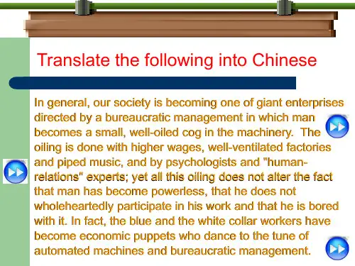 《英汉互译技巧》PPT课件