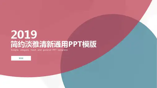 简约淡雅清新总结通用PPT模版