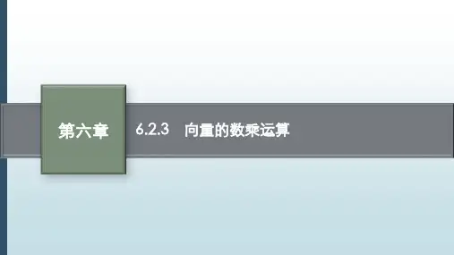 新人教版高中数学必修2课件：6.2.3 向量的数乘运算