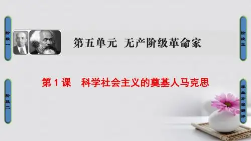 2017_2018学年高中历史第5单元无产阶级革命家第1课科学社会主义的奠基人马克思课件