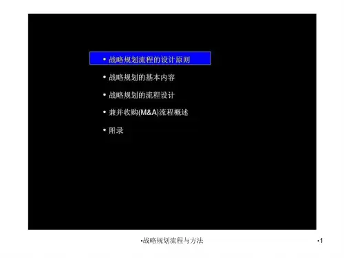 战略规划流程与方法课件