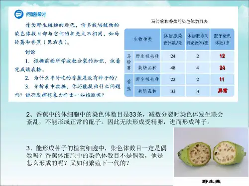 人教版生物新教材染色体变异ppt课件