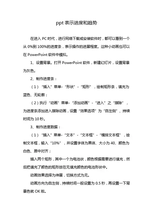 ppt表示进度和趋势