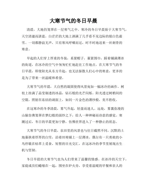 大寒节气的冬日早晨