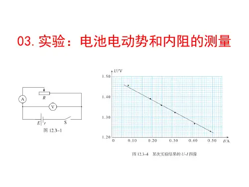 12.3 实验：电池电动势和内阻的测量(共25张PPT)