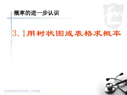 《用树状图或表格求概率》概率的进一步认识课件PPT
