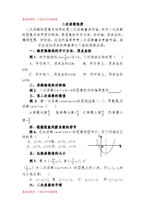 二次函数复习全部讲义(完整资料).doc