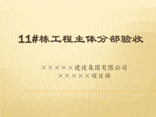 主体结构验收汇报材料PPT图文并茂