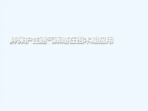 保护性肺通气策略jtt