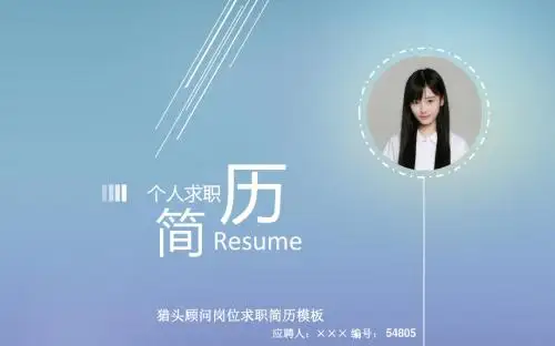 猎头顾问岗位求职简历模板【高端简约】