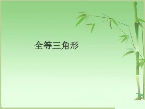 沪科版八年级数学上册《全等三角形》课件1ppt