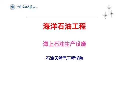 第四章 海上石油生产设施 第二讲