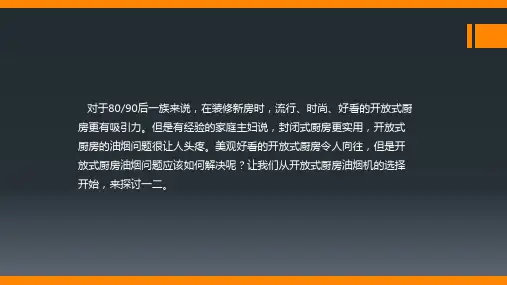 开放式厨房油烟问题