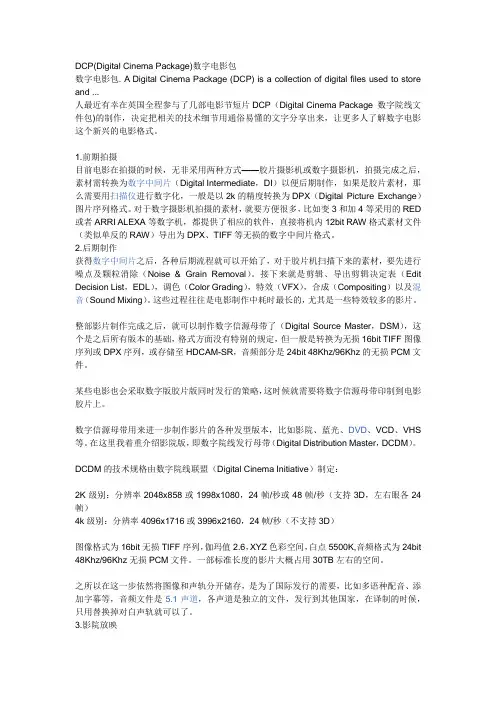 数字电影包DCP