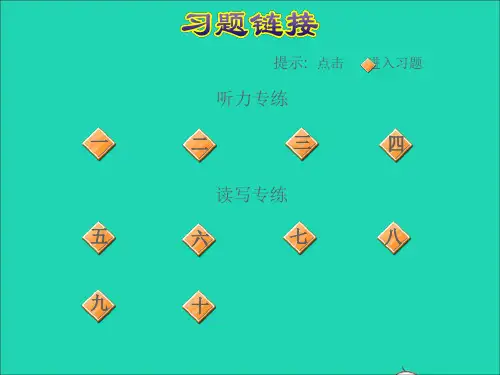 三年级英语下册授课课件冀教版三起Unit 3 Again,Please作业课件