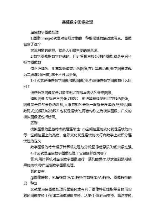 遥感数字图像处理