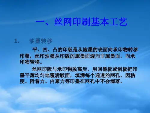 丝网印刷工艺
