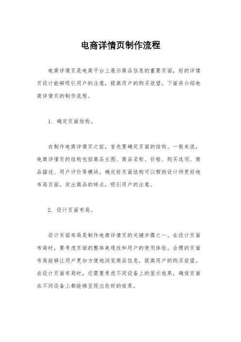 电商详情页制作流程