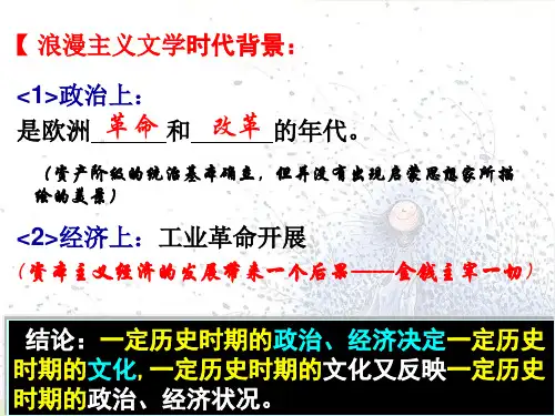 浪漫主文学和现实主义文学课件
