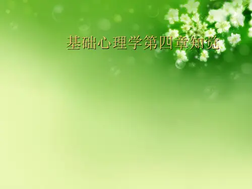 基础心理学第四章知觉优秀课件