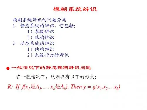 模糊系统辨识